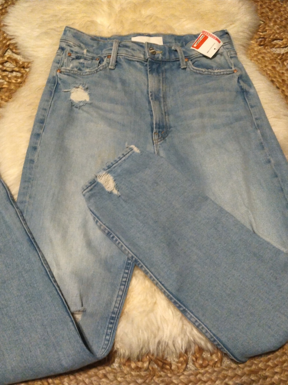 MOTHER Women's Blue Straight leg Jeans in size 29 NWT